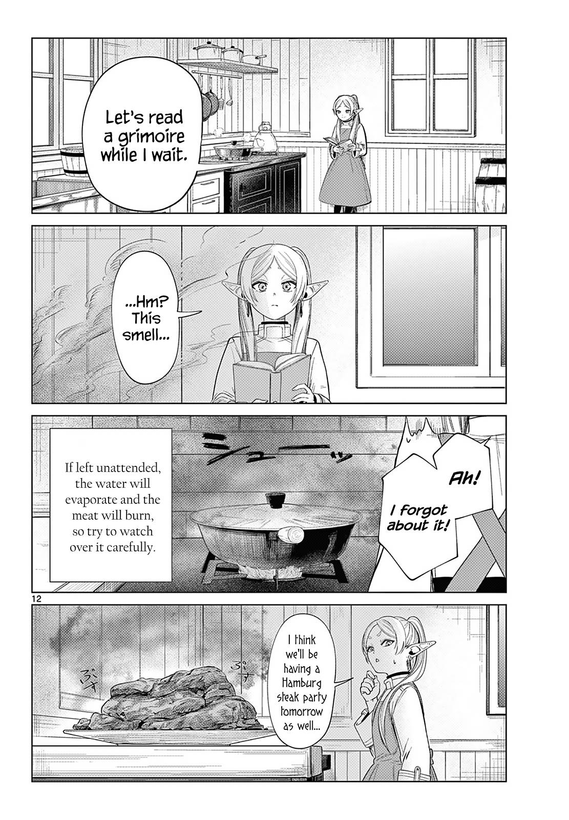 Frieren: Beyond Journey's End Manga Chapter 110.1 page 12 - Frieren at the Kitchen scene