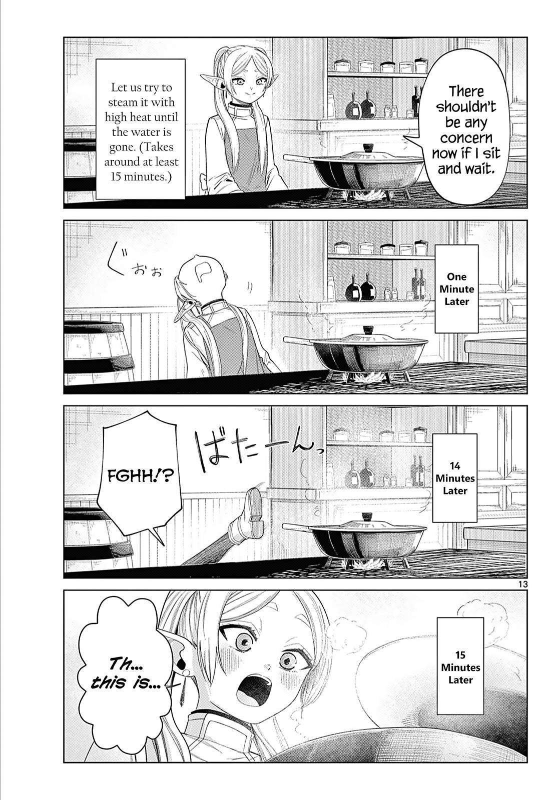 Frieren: Beyond Journey's End Manga Chapter 110.1 page 13 - Frieren at the Kitchen scene