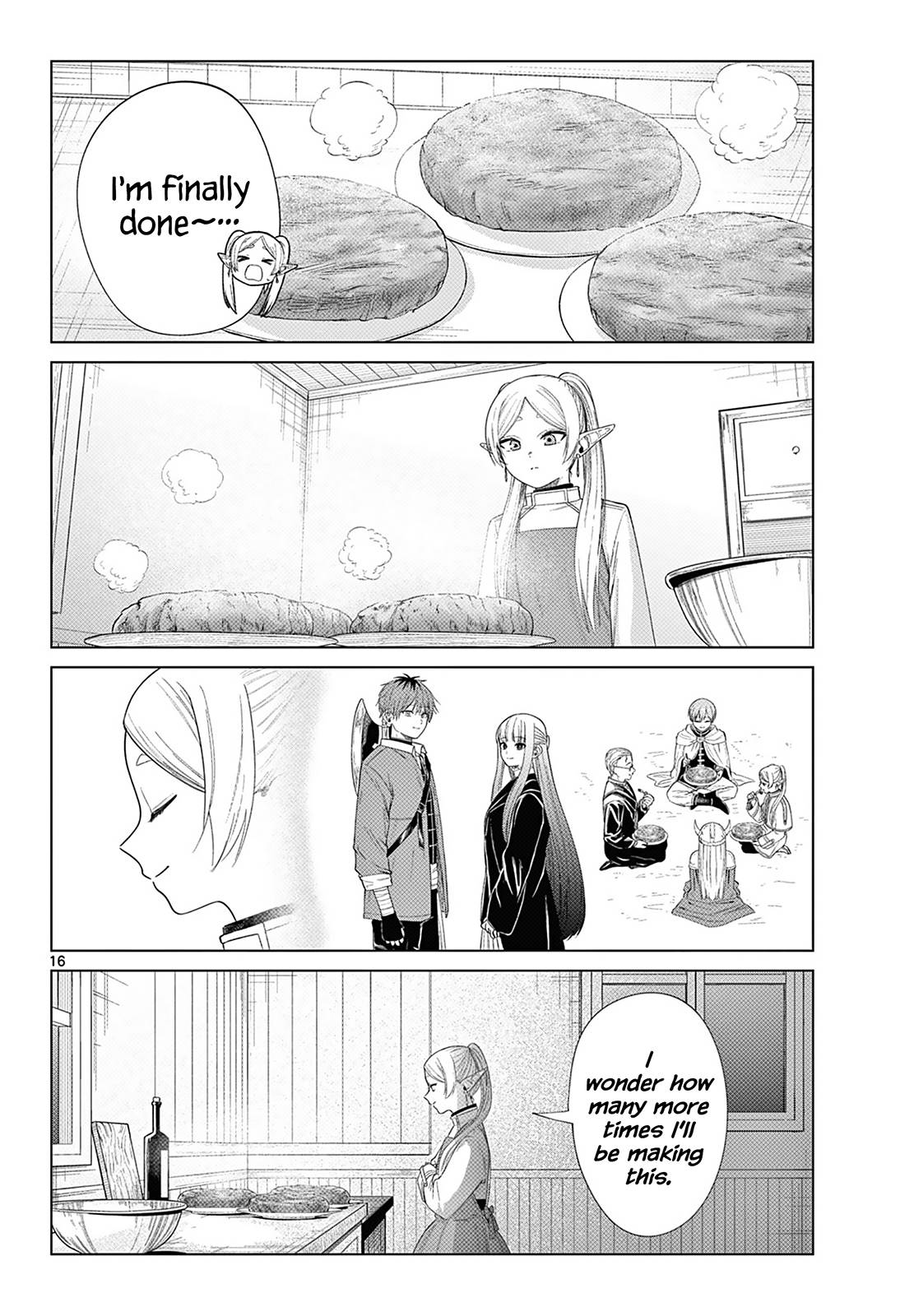 Frieren: Beyond Journey's End Manga Chapter 110.1 page 16 - Frieren at the Kitchen scene