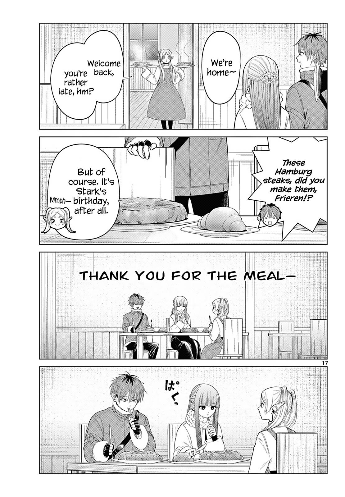 Frieren: Beyond Journey's End Manga Chapter 110.1 page 17 - Frieren at the Kitchen scene