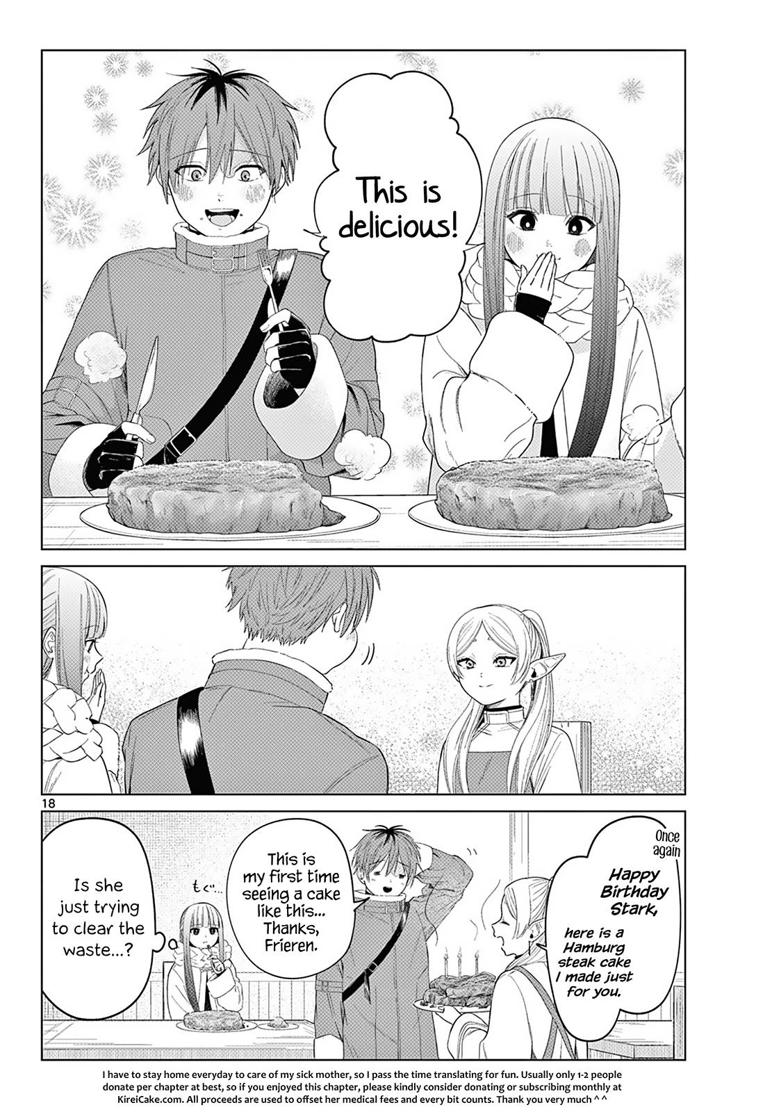 Frieren: Beyond Journey's End Manga Chapter 110.1 page 18 - Frieren at the Kitchen scene
