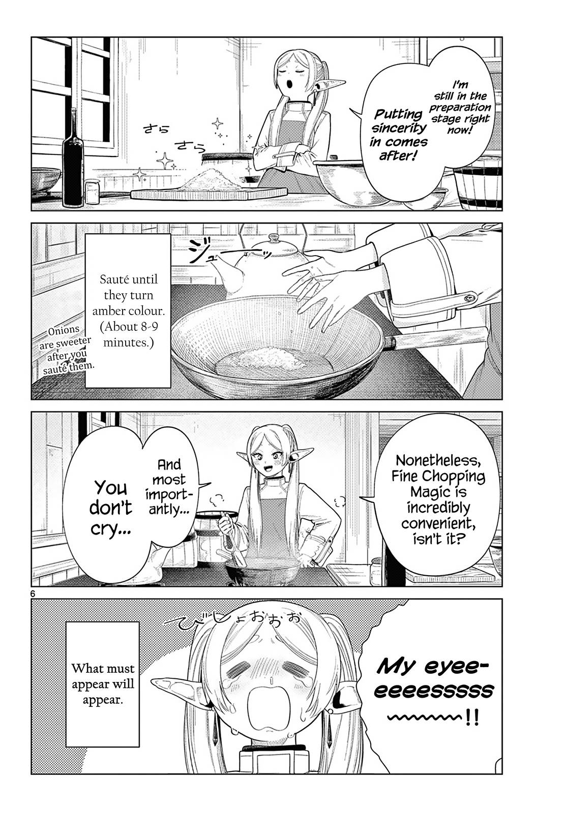 Frieren: Beyond Journey's End Manga Chapter 110.1 page 7 - Frieren at the Kitchen scene
