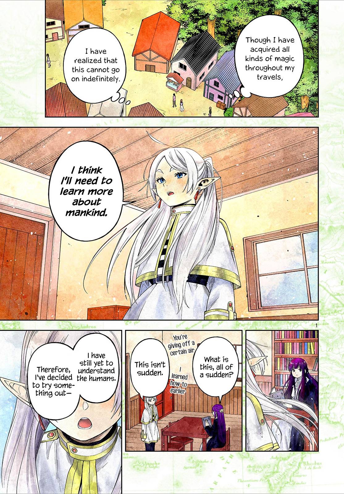 Frieren: Beyond Journey's End Manga Chapter 110.3 page 2 - Frieren Wants to Learn About the Humans scene