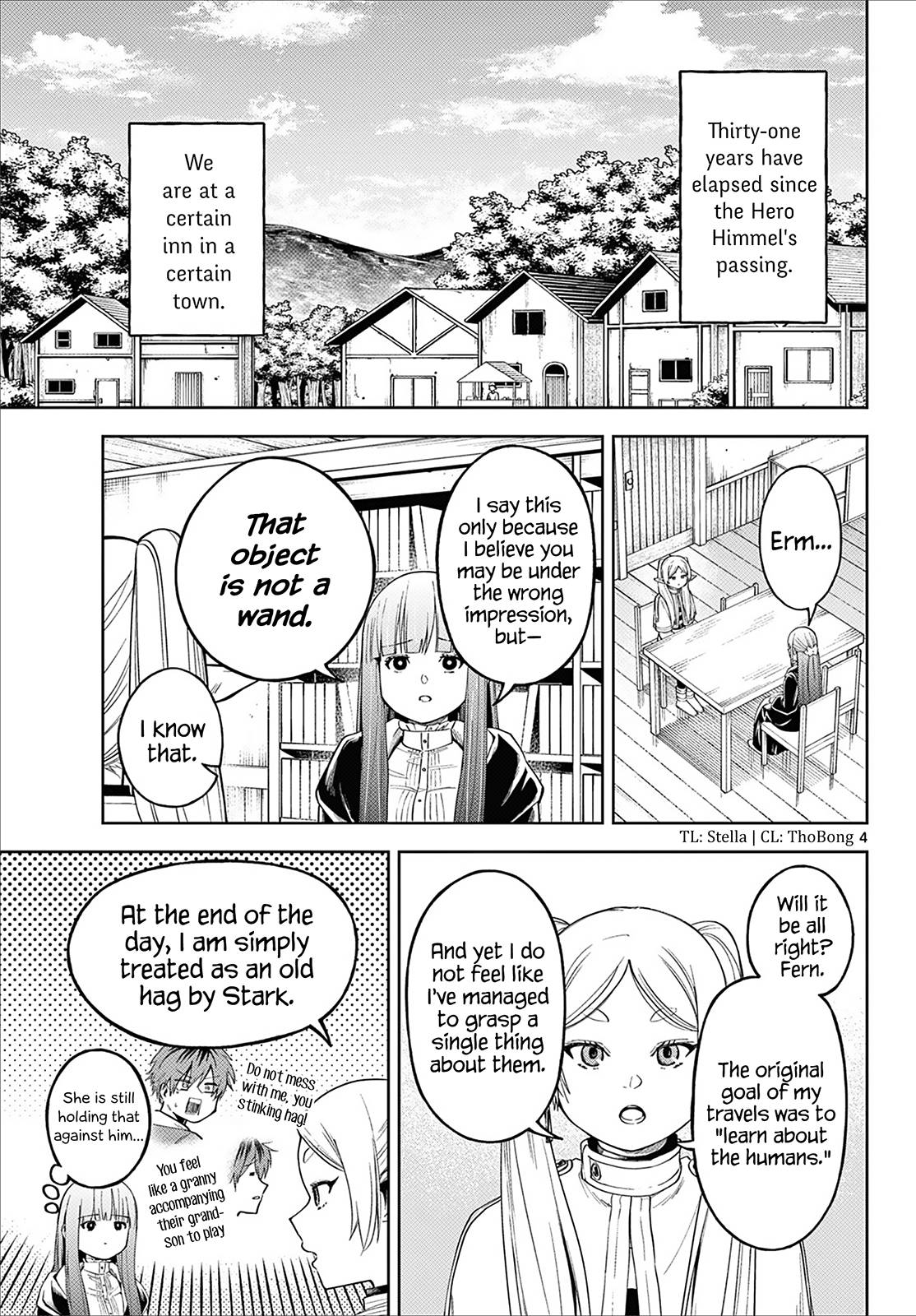 Frieren: Beyond Journey's End Manga Chapter 110.3 page 4 - Frieren Wants to Learn About the Humans scene