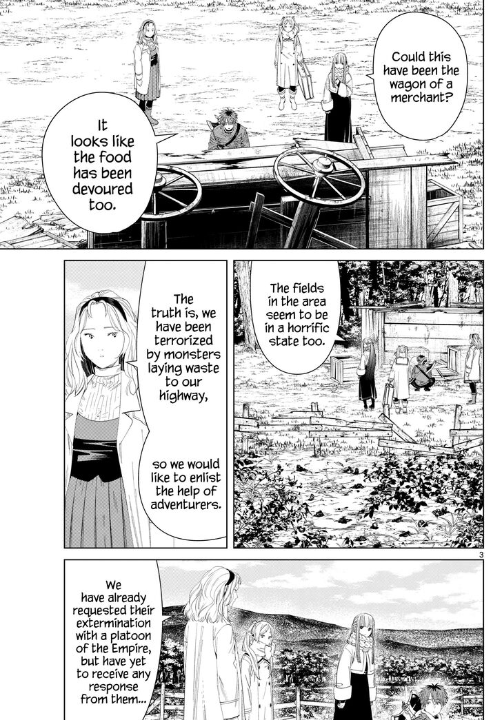 Frieren: Beyond Journey's End Manga Chapter 121 page 3 - Monsters on the Road scene