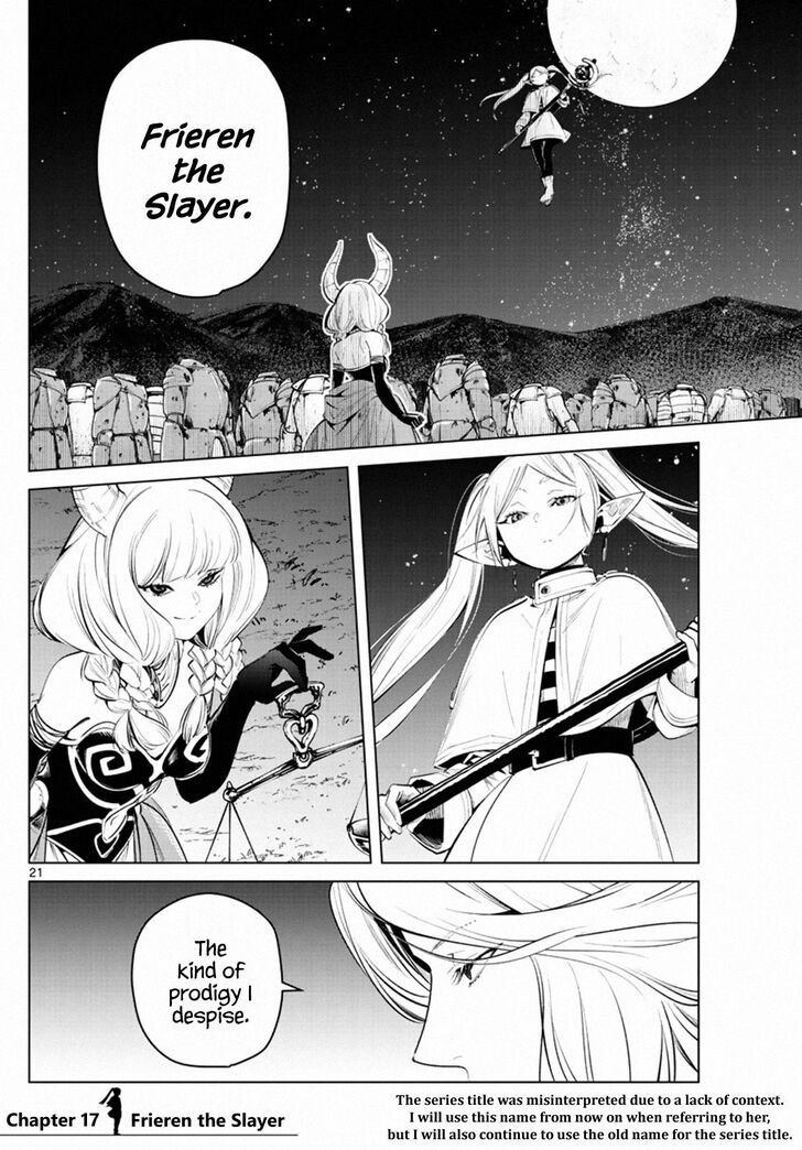 Frieren: Beyond Journey's End Manga Chapter 17 page 21 - Frieren the Slayer scene
