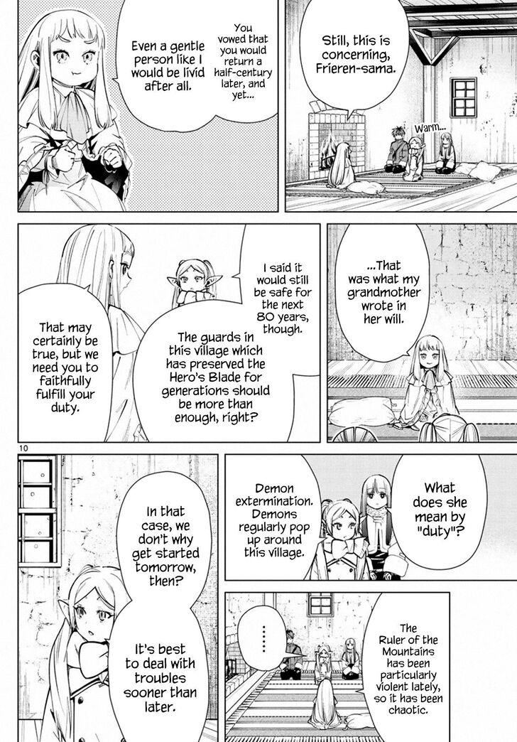 Frieren: Beyond Journey's End Manga Chapter 25 page 10 - The Village of the Sword scene
