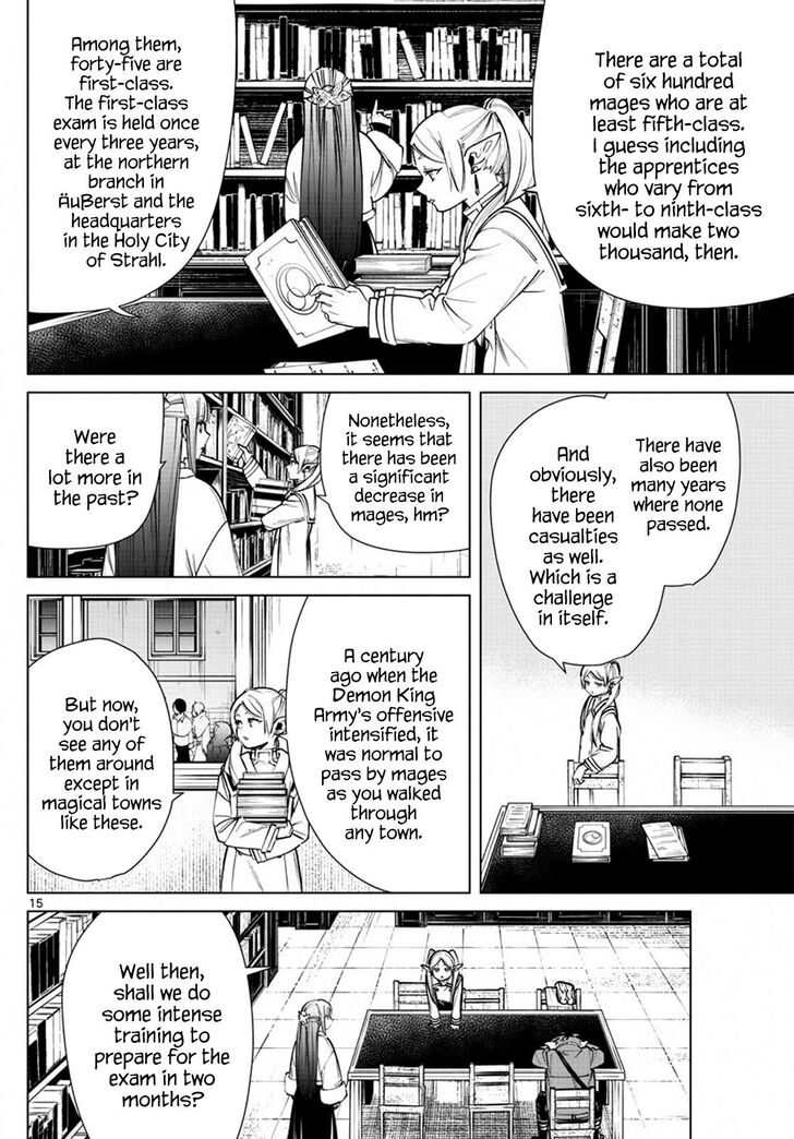 Frieren: Beyond Journey's End Manga Chapter 37 page 15 - The First-Class Exam scene
