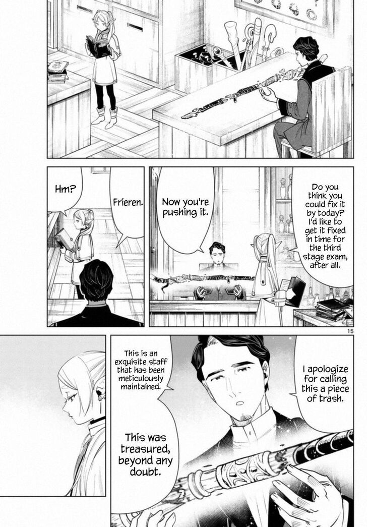 Frieren: Beyond Journey's End Manga Chapter 56 page 15 - Fern's Staff scene