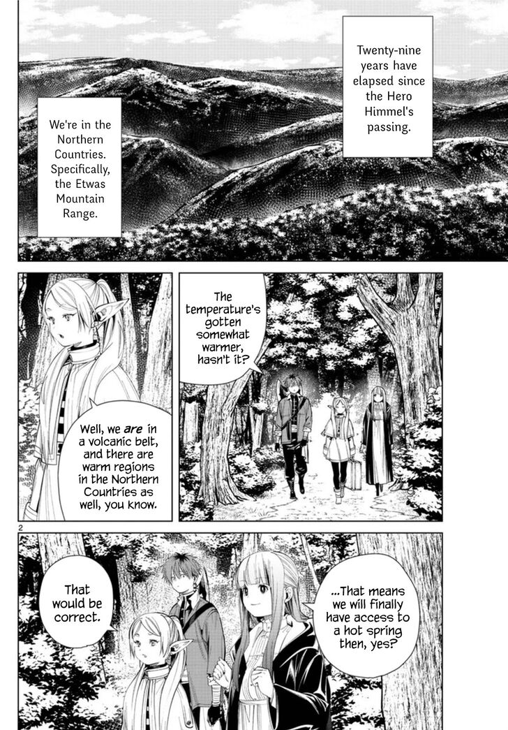 Frieren: Beyond Journey's End Manga Chapter 65 page 2 - The Secret Hot Spring of the Etwas Mountains scene