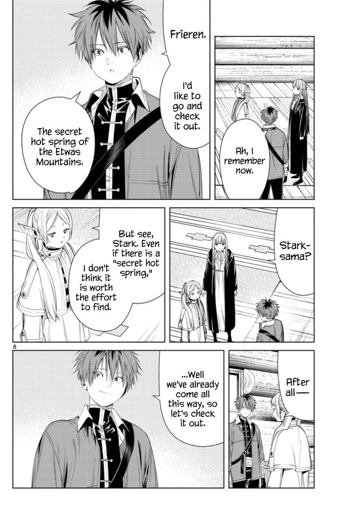 Frieren: Beyond Journey's End Manga Chapter 65 page 8 - The Secret Hot Spring of the Etwas Mountains scene
