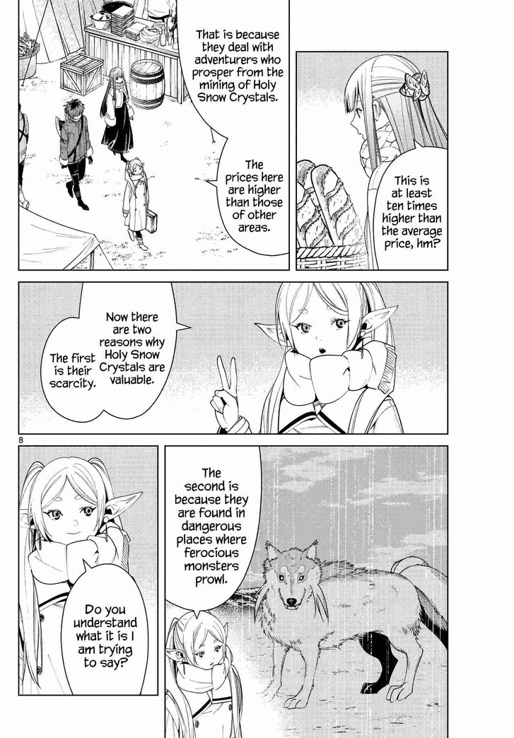 Frieren: Beyond Journey's End Manga Chapter 80 page 8 - Holy Snow Crystals scene